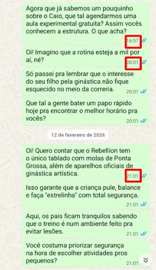 Conversa de WhatsApp 5 — pós-venda